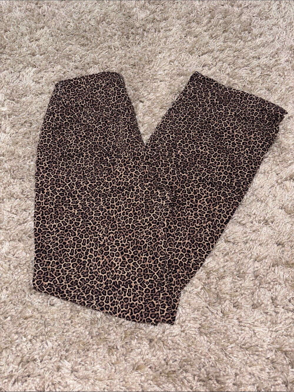 Leopard Print Flare Pants Jeans Womens Juniors Size 9
